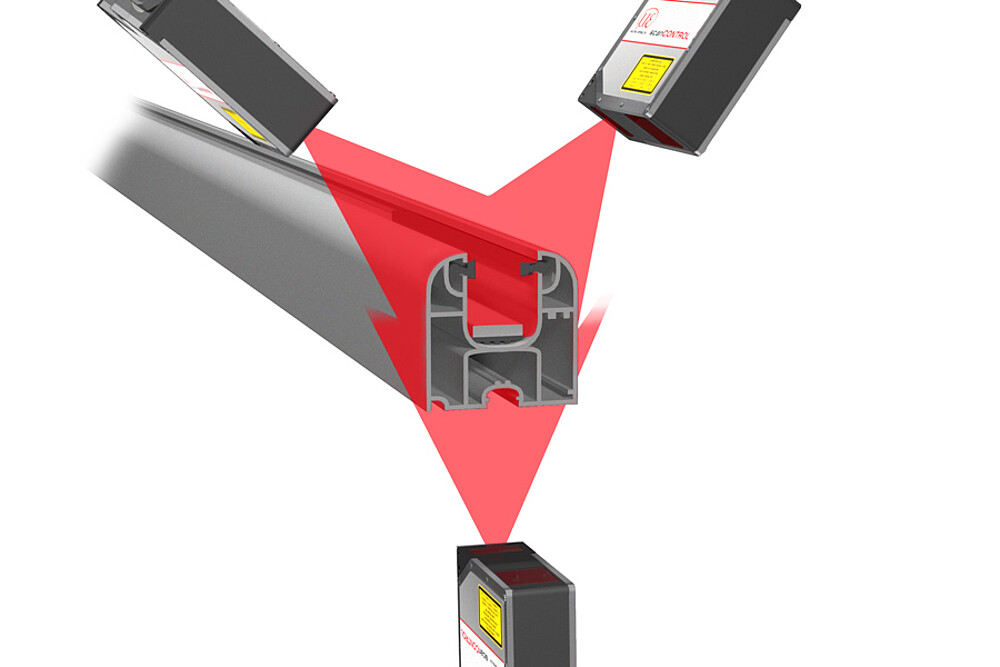 Prüfung von Fensterprofil mit Laser-Profil-Scanner